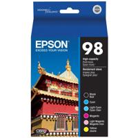 

Epson T098 Claria High-Capacity Black and Color Ink Cartridges, 6-Pack