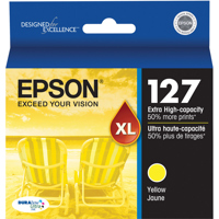 

Epson T127420 127 Extra High-Capacity Yellow Ink Cartridge, for Stylus NX530, NX265 and WorkForce (WF-Series) 545, 630, 633, 635, 645, 840, WF-3520, WF-3530, WF-3540, WF-7510, WF-7520 All-in-One Printers; WorkForce (WF-Series): 60, WF-7010 Inkjet Printers