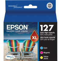 

Epson T127520 127 Extra High-Capacity Color Multipack Ink Cartridges (Cyan/Magenta/Yellow), for Stylus NX530, NX265 and WorkForce (WF-Series) 545, 630, 633, 635, 645, 840, WF-3520, WF-3530, WF-3540, WF-7510, WF-7520 All-in-One Printers; WorkForce (WF-Seri