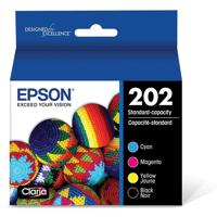 

Epson 202 Combo Inkjet Cartridge for Expression Home XP-5100 and WorkForce WF-2860 Printer, Includes Cyan, Magenta, Yellow and Black Cartridge