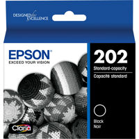 

Epson 202 Black Inkjet Cartridge with Sensor for Expression Home XP-5100 and WorkForce WF-2860 Printer