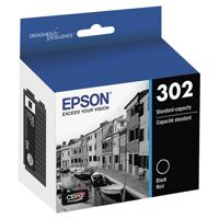 

Epson 302 Black Inkjet Cartridge with Sensor for Expression Premium XP-6000 and XP-6005 Printer