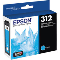 

Epson T312 Claria Standard Capacity Ink Cartridge for Inkjet Printer, Cyan