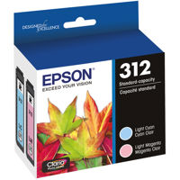 

Epson T312 Claria Standard Capacity Combo Ink Cartridge for Inkjet Printer, 2 Pack, Light Cyan/Light Magenta