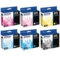 

Epson T312 Claria Standard Capacity Ink Cartridge Bundle - Includes T312120S Black / T312220S Cyan / T312320S Magenta / T312420S Yellow / T312520S Light Cyan / T312620S Light Magenta