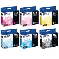 

Epson T312 Claria Standard Capacity Ink Cartridge Bundle - Includes T312120S Black / T312220S Cyan / T312320S Magenta / T312420S Yellow / T312520S Light Cyan / T312620S Light Magenta