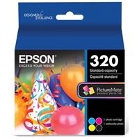 Epson 320 Standard-Capacity Color Ink Cartridge for PictureMate PM-400 Printer, Includes Black, Cyan, Magenta, Yellow Ink Cartri