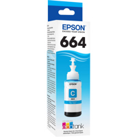 

Epson T664 70ml Ink Bottle ET-4500, 2500, 2550 Printers, Cyan