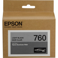 

Epson T760 Ultrachrome HD Ink Cartridge for SureColor P600 Inkjet Printer, 25.9ml Capacity, Light Black