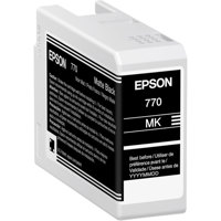 

Epson T770 UltraChrome PRO10 Matte Black Ink Cartridge for SureColor P700 Printer, 25ml