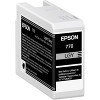 

Epson T770 UltraChrome PRO10 Light Gray Ink Cartridge for SureColor P700 Printer, 25ml