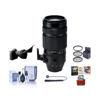 

Fujifilm XF 100-400mm F4.5-5.6 R LM OIS WR Lens - Bundle with 77mm filter kit, Flex Lens Shade, Cleaning Kit, Capleash, Mac Software Package