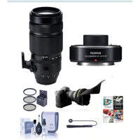 

Fujifilm XF 100-400mm F4.5-5.6 R LM OIS WR Lens - Bundle with Fujifilm XF1.4X TC WR, 77mm filter kit, Flex Lens Shade, Cleaning Kit, Capleash II, Software Package