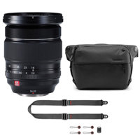 

Fujifilm XF 16-55mm F2.8 R LM WR (Weather Resistant) Lens - With Peak Design 6L Everyday Sling V2, Black, Peak Design SlideLITE Strap Black