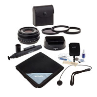 

Fujifilm XF 18mm F/2.0 Lens - Bundle with 52mm Filter Kit (UV/CPL/ND2), Lens Wrap (15x15), Cleaning Kit, Lens Cleaner