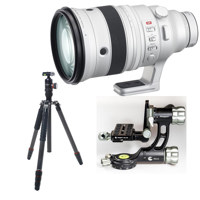 

Fujifilm XF 200mm f/2 R LM OIS WR Lens with XF 1.4X TC F2 WR Teleconverter Kit - Bundle With FotoPro X-Go Max Carbon Fiber Tripod with Built-In Monopod FPH-62Q Ball Head, Fotopro E-6H Gimbal Head, Black