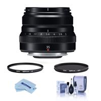 

Fujifilm XF 35mm F/2 R WR Lens, Black - Bundle With Hoya 43mm 10-Layer HMC Multi-Coated UV Filter, Hoya 43mm HMC Multi-Coated Circular Polarizer Filter, Cleaning Kit, Microfiber Cloth