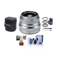 

Fujifilm XF 35mm F/2 R WR Lens, Silver - Bundle With 43mm Filter Kit, Lens Case, Cleaning Kit, Capleash II, Mac Software Package