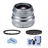 

Fujifilm XF 35mm F/2 R WR Lens, Silver - Bundle With Hoya 43mm 10-Layer HMC Multi-Coated UV Filter, Hoya 43mm HMC Multi-Coated Circular Polarizer Filter, Cleaning Kit, Microfiber Cloth