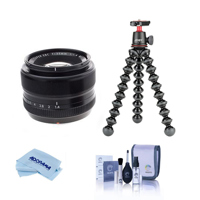 

Fujifilm XF 35mm (53mm) F/1.4 Lens - Bundle With Joby GorillaPod 3K Kit Black, Cleaning Kit, Microfiber Cloth