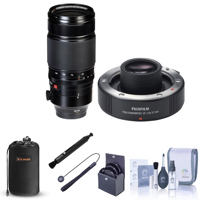 

Fujifilm XF 50-140mm (76-213mm) F2.8 R LM OIS WR (Weather Resistant) Lens - Bundle with Fujifilm XF1.4X TC WR Teleconverter, 72mm Filter Kit, Soft Lens Case, Cleaning Kit, Capleash II, Lens Cleaner