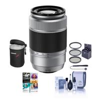 

Fujifilm XC 50-230mm (76-350mm) F4.5-6.7 OIS II Lens - Silver - Bundle With 58mm Filter Kit, Lens Pouch, Cleaning Kit, Capleash, PC Software Package