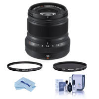 

Fujifilm XF 50mm (76mm) F/2 WR Lens, Black - Bundle With Hoya 46mm 10-Layer HMC Multi-Coated UV Filter, Hoya 46mm HMC Multi-Coated Circular Polarizer Filter, Cleaning Kit, Microfiber Cloth