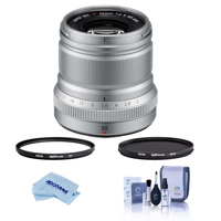 

Fujifilm XF 50mm (76mm) F/2 WR Lens, Silver - Bundle With Hoya 46mm 10-Layer HMC Multi-Coated UV Filter, Hoya 46mm HMC Multi-Coated Circular Polarizer Filter, Cleaning Kit, Microfiber Cloth