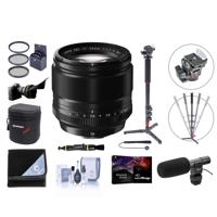 

Fujifilm XF 56mm (85mm) F/1.2 Lens - Bundle with 3Pod 4-Section Aluminum Photo/Video Monopod, 64GB SDXC Card, 62mm Filter Kit, On Camera Shotgun Mic, Flex Lens Shade, Pro Software Package, And More