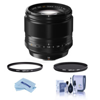 

Fujifilm XF 56mm (85mm) F/1.2 Lens Black - Bundle With Hoya 62m 10-Layer HMC Multi-Coated UV Filter, Hoya 62mm HMC Multi-Coated Circular Polarizer Filter, Cleaning Kit, Microfiber Cloth