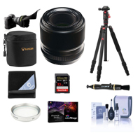 

Fujifilm XF 60mm f/2.4 R Macro Lens - Bundle With Lens Case, Flex lens Shade, 4-Section Aluminum Monopod, 32GB SDHC Card, 39mm UV Filter, Lens Wrap, Cleaning Kit, Pro Software Package, Cleaner