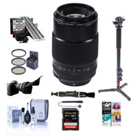 

Fujifilm XF 80mm (122mm) F/2.8 R LM OIS WR Macro Lens Black - Bundle With 62mm Filter kit, Flex Lens Shade, LensAlign MkII Focus Calibration System, 3Pod 4-Section Aluminum Photo/Video Monopod, And more