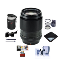 

Fujifilm XF 90mm (137mm) F/2 R LM WR Lens - Bundle with 62mm Filter Kit, Flex LensShade, Lens Wrap, Lens Case, Cleaning Kit, Capleash II, Mac Software Package