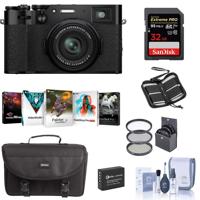 

Fujifilm X100V Digital Camera, Black - Bubdle With Camera Case, 32GB SDHC Card, Spare Battery, 49MM Filter Kit, Cleaning Kit, Memory Wallet, PC Software Package