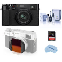 

Fujifilm X100V Digital Camera, Black - Bundle With NiSi Filter System Professional Kit, 32GB SDHC U3 Memory Card, Cleaning Kit, Microfiber Cloth