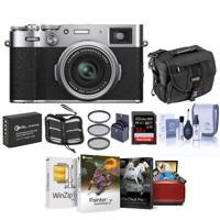 

Fujifilm X100V Digital Camera, Silver - Bubdle With Camera Case, 32GB SDHC Card, Spare Battery, 49MM Filter Kit, Cleaning Kit, Memory Wallet, Mac Software Package