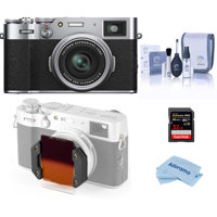 

Fujifilm X100V Digital Camera, Silver - Bundle With NiSi Filter System Professional Kit, 32GB SDHC U3 Memory Card, Cleaning Kit, Microfiber Cloth