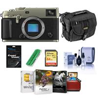 Fujifilm X-Pro3 Mirrorless Digital Camera, Dura Silver - Bundle With Camera Bag, 64GB Memory SDXC Card, Cleaning Kit, Screen Protector, Card Reader, Mac Software Package