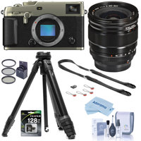 

Fujifilm X-Pro3 Mirrorless Digital Camera Dura Silver, With XF 16mm F1.4 R (WR) Lens - Bundle With Peak Aluminum Travel Tripod, Peak Leash Camera Strap, 128GB SDXC Card, 67mm Filter Kit, Cleaning Kit