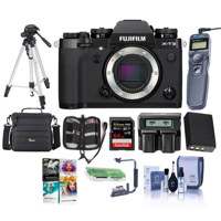 

Fujifilm X-T3 Mirrorless Camera Body, Black - Bundle With 64GB SDHC U3 Card, Camera Case,, Spare Battery, Tripod, Remote Shutter Trigger, DualCharger, Flip Flash Bracket, Pc Software Package, And More