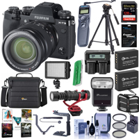 

Fujifilm X-T3 Mirrorless Camera with XF 16-80mm F4.0 R OIS WR Lens, Black - Bundle With 128GB SDXC Card, Camera Case, 2x Spare Battery, Zoom Flash, Tripod, Video Light, Software Package And More