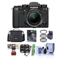 

Fujifilm X-T3 26.1MP Mirrorless Camera with XF 18-55mm f/2.8-4 R LM OIS Lens, Black - Bundle With 32GB SDHC Card, Camera Case, 58mm Filter Kit, Cleaning Kit, Memory Wallet, Card Reader, Mac Software Pack