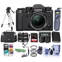 

Fujifilm X-T3 26.1MP Mirrorless Digital Camera with XF 18-55mm f/2.8-4 R LM OIS Lens, Black - Bundle With 64GB SDHC U3 Card, Camera Case, Spare Battery, Tripod, Remote Shutter, Software Package, More