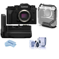 

Fujifilm X-T4 Mirrorless Digital Camera Body, Black - With Fujifilm Vertical Battery Grip, Cleaning Kit, Microfiber Cloth, SmallRig Cage for FUJIFILM X-T4