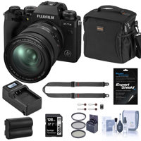 

Fujifilm X-T4 Mirrorless Digital Camera with XF 16-80mm f/4 R OIS WR Lens, Black Bundle with 128GB SD Card, Bag, Extra Battery, Charger, Camera Strap, Filter Kit and Accessories