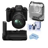 

Fujifilm X-T4 Mirrorless Digital Camera with XF 16-80mm f/4 R OIS WR Lens, Black - With Fujifilm Vertical Battery Grip for X-T4, Cleaning Kit, Microfiber Cloth, SmallRig Cage for FUJIFILM X-T4