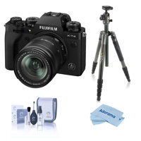 

Fujifilm X-T4 Digital Camera with XF 18-55mm f/2.8-4 R LM OIS Lens, Black, Bundle with Vanguard VEO 2 Aluminum Tripod