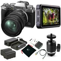 Image of Fujifilm X-T4 Mirrorless Camera with XF 16-80mm f/4 R OIS WR Lens Silver - Bundle With Atomos Ninja V 5&quot; Touchscreen Recording Monitor