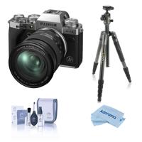 

Fujifilm X-T4 Digital Camera with XF 16-80mm f/4 R OIS WR Lens, Silver, Bundle with Vanguard VEO 2 Aluminum Tripod