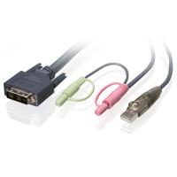 

IOGEAR G2L7D03U 10' Single Link DVI-D USB KVM Cable